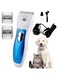 AMERTEER Dog Clippers &ndash; Professional Dog Grooming Trimmer, USB Rechargeable Cordless Pet Hair Trimmer, Quiet Electric Pet Shaver for Thick Coats, Cat Clippers &amp; Pet Grooming Kit (White)