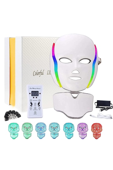 7-Color LED Light Therapy Facial Mask &ndash; Skin Rejuvenation Device for Acne, Wrinkles &amp; Anti-Aging