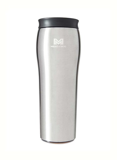 Mug   The Untippable Mug   Grips When Hit, Lifts for Sips   Insulated Stainless Steel Tumbler   Cupholder Friendly   Gifts for Women Men All   Leakproof   6 Hours Hot / 24 Cold   16oz   Silver   1980D Silver 9x9x28cm