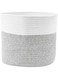 ORiTi Cotton Rope Basket 30x35cm Woven Rope Laundry Basket Blanket Basket Laundry Hamper with Handles for Storage Toys, Throws, Pillows,and Towels Light Grey