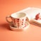 WHITE SPACE LIVING Handcrafted Heart Shaped Mug and Saucer Set - 300 ml - Dishwasher &amp; Microwave Safe