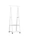 Cryfokt Clothing Rack, Easy to Assemble Rod Clothing Garment Rack, Triangular Rolling Clothes Organizer with Wheels, Multifunctional Multi Layer Movable Storage Rack for Hanging Clothes