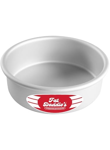 Fat Daddio's Round Cake Pan Anodized Aluminum, Silver 15.2 x 15.2 x 5.1 cm