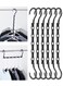 Pack Black Space Saving Hangers, Magic Closet Organizers for Clothes