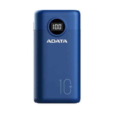 ADATA P10000QCD Power Bank   Fast Charging Qualcomm QC 3.0   10,000 mAh Capacity   Blue
