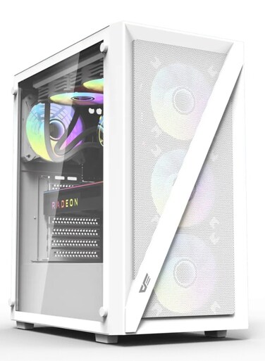 كمبيوتر مكتبي للألعاب عالي الأداء DarkFlash: Intel i5 وRTX 3060 وذاكرة RGB ومحرك أقراص NVMe SSD بسعة 500 جيجابايت