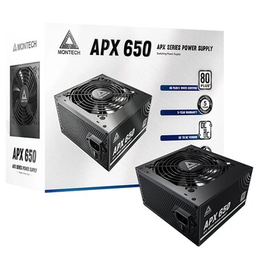 Montech APX 650W 80 Plus ATX Power Supply - Black