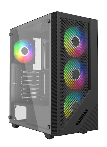 
RAIDMAX RGB Gaming PC Desktop: Intel i5-12400F, ASUS RTX 3050, 16GB 3200MHz DDR4, NVMe SSD