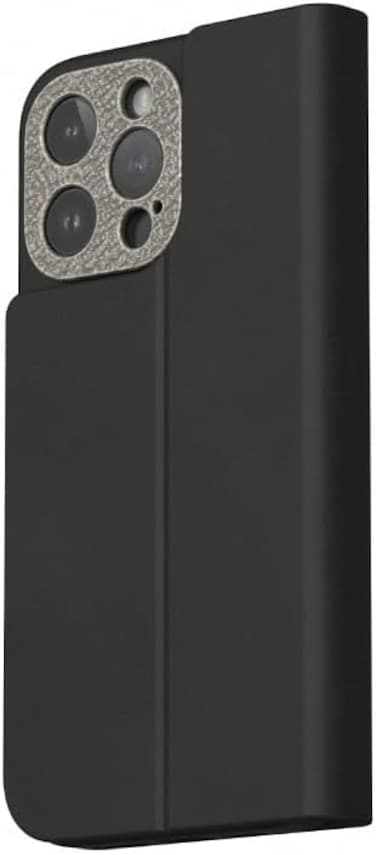 Moshi Overture Leather Folio Case Compatible With iPhone 15 Pro Max 2023-3-In-1 Cover-Wallet-Stand, MagSafe Compatible, Supports Wireless Charging, Black
