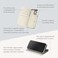 Moshi Overture Leather Folio Case Compatible With iPhone 15 Pro Max 2023-3-In-1 Cover-Wallet-Stand, MagSafe Compatible, 3X Card Slots, Supports Wireless Charging, Beige