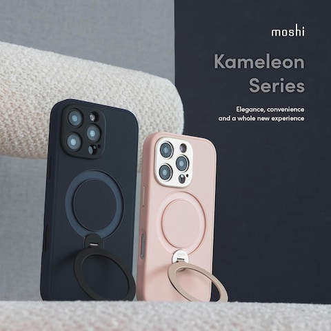 Moshi Kameleon MagSafe Case For Apple iPhone 16 Pro 6.3&quot; 2024, 4Ft-Drop Protection, Built-In MagSafe Kickstand, Scratch Resistant, Slim Profile, Raised Edges, Magnetic Wireless Charging, Blue