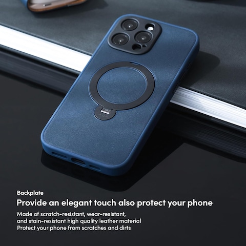 Moshi Kameleon MagSafe Case For Apple iPhone 16 Pro 6.3&quot; 2024, 4Ft-Drop Protection, Built-In MagSafe Kickstand, Scratch Resistant, Slim Profile, Raised Edges, Magnetic Wireless Charging, Blue