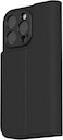 Moshi Overture Leather Folio Case With MagSafe For Apple iPhone 16 Pro 6.3" 2024, 3-In-1 Cover-Wallet-Stand, Drop Protection, 3X Card Slots, Protective Lens Frame, Wireless Charging, Black