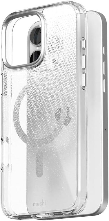 Moshi Iglaze With MagSafe Case For Apple iPhone 16 Pro 6.3" 2024, Drop Protection Ultra Thin &amp; Slim Back Cover, Anti-Yellowing, Scratch Resistant, Magnetic Wireless Charging, White