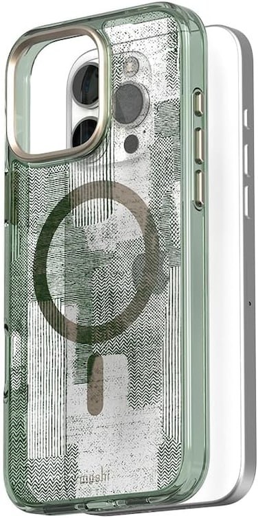 Moshi Iglaze With MagSafe Case For Apple iPhone 16 Pro 6.3" 2024, Drop Protection Ultra Thin &amp; Slim Back Cover, Anti-Yellowing, Scratch Resistant, Magnetic Wireless Charging, Green