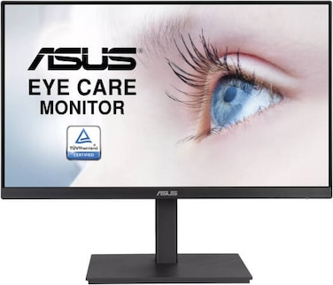 ASUS VA24EQSB 23.8" Full HD IPS Monitor, 75Hz, Adaptive-Sync, Eye Care, Frameless Design, Ergonomic Stand