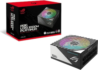 ASUS ROG Loki SFX-L 1000W Fully Modular PSU, 80 Plus Platinum, ARGB Fan &amp; Aura Sync, PCIe Gen 5.0, 0dB Fan, Black   90YE00N1-B0NA00