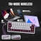 EPOMAKER TH40 40% Layout QMK VIA Wireless Mechanical Keyboard Hot Swappable Bluetooth 2.4GHz USB-C 44 Keys Gasket Mount RGB Backlit (Purple Flamingo Switch)