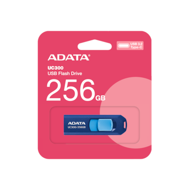 محرك أقراص فلاش ADATA UC300 سعة 256 جيجابايت USB 3.2 من النوع C   نقل بيانات خفيف الوزن وسريع