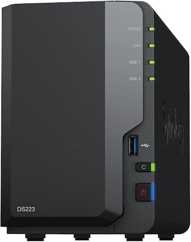 Synology 2-Bay DS223 Quad Core CPU NAS Kit with 2GB Memory for Middle Light Users - Domestic Authorized Dealer Compatible Phone Support DiskStation