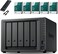 Synology DS1525+ NAS Server Bundle 5 Bay (32GB RAM, 30TB Storage) - 5 x 6TB Synology NAS HDDs, High-Performance Desktop Network Storage Device - Includes 1st Wave External 512GB SSD For Back-up