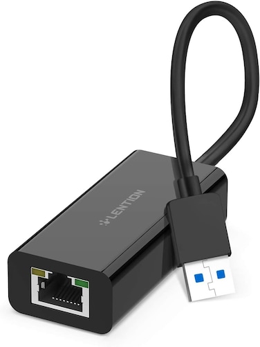 LENTION USB 3.0 to Gigabit Ethernet Adapter, 1000M RJ45 Wired LAN Network Conector Compatible Windows, Linux, Mac OS, Switches, Stable Driver Certified (CB-HU404GE, Black)