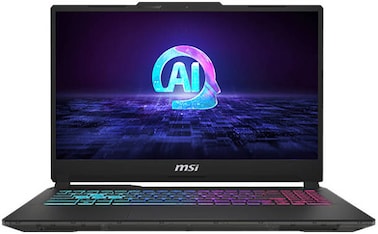 MSI CYBORG 15 AI A1VF Gaming Laptop, Intel Core Ultra 7 155H, 16GB RAM, 512GB SSD, 8GB NVIDIA RTX 4060, 15.6-inch FHD, Windows 11 Home, Black, Backlit RGB English/Arabic Keyboard- 9S7-15K211-029
