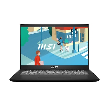 MSI Modern 14 Laptop, Intel Core i5-1235U, 8GB RAM, 512GB SSD, 14-inch FHD IPS, Windows 11 Home, Black, English/Arabic Keyboard- 9S7-14J112-1067