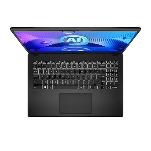 MSI Modern 15 H Ai Laptop, Intel Core Ultra 7 Processor 155H, 16 GB RAM, 512 GB SSD, 15.6-Inch FHD, Windows 11, Classic Black, English/Arabic Keyoard   9S7-15H551-033