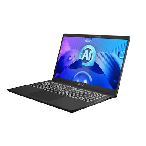 MSI Modern 15 H Ai Laptop, Intel Core Ultra 7 Processor 155H, 16 GB RAM, 512 GB SSD, 15.6-Inch FHD, Windows 11, Classic Black, English/Arabic Keyoard   9S7-15H551-033