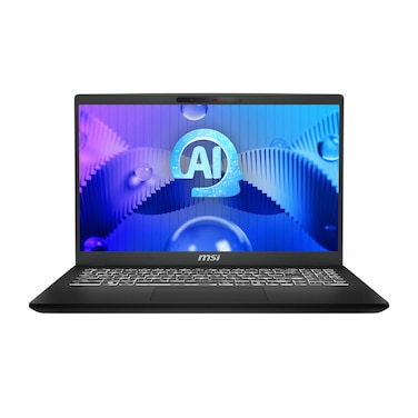 MSI Modern 15 H Ai Laptop, Intel Core Ultra 7 Processor 155H, 16 GB RAM, 512 GB SSD, 15.6-Inch FHD, Windows 11, Classic Black, English/Arabic Keyoard   9S7-15H551-033