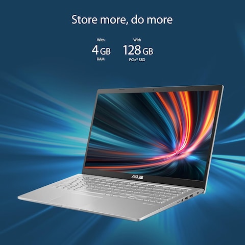 ASUS VivoBook 15 X515MA-BR913WS, Intel Celeron N4020, 4GB RAM, 128GB SSD, 15.6-inch HD, Windows 11 Home in S Mode, English/Arabic Keyboard