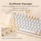 EPOMAKER Sunflower PBT Keycaps 133 Keys Cherry Profile Dye Sublimation ISO ANSI Layout 60% 75% 96% Full Size Custom Keyboard Keycaps Set for Mechanical Gaming Keyboard