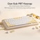 EPOMAKER Sunflower PBT Keycaps 133 Keys Cherry Profile Dye Sublimation ISO ANSI Layout 60% 75% 96% Full Size Custom Keyboard Keycaps Set for Mechanical Gaming Keyboard