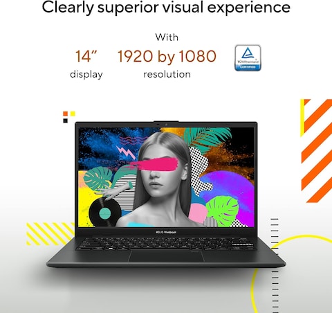 ASUS Vivobook Go 14 E1404FA-NK185W, AMD Ryzen 5 7520U Processor, 8GB RAM, 512GB SSD, 14-inch FHD, Windows 11 Home, Mixed&nbsp;Black,&nbsp;English/Arabic KB