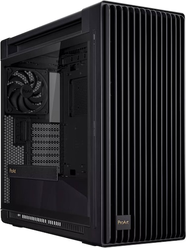 ASUS ProArt PA602 E-ATX Gaming Case, 2x 200mm + 1x 140mm Fans, 420mm Radiator Support, Dual Air Deflectors, Black   90DC00J0-B09000