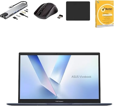 Asus Vivobook 14 Laptop   Intel Core 5 120U   16GB RAM   512GB SSD   14 Inch FHD IPS Display   Windows 11 Home   Intel Graphics   With Bundle   Quiet Blue [Customized]
