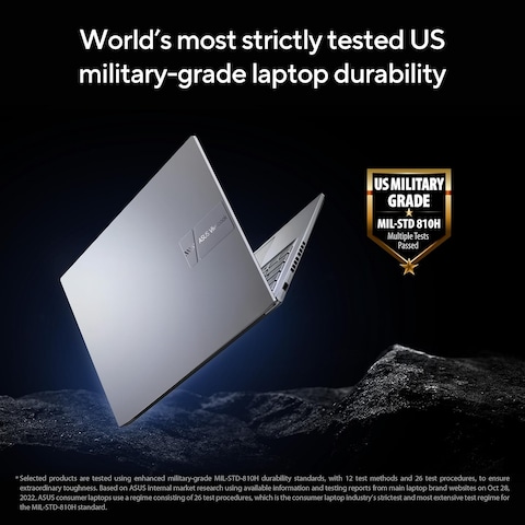 ASUS Vivobook 16 M1605YA-MB152W, AMD Ryzen 7-7730U Processor, 8GB RAM, 512GB SSD, 16-inch WUXGA, Windows 11 Home, Cool Silver, English/Arabic