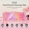 EPOMAKER DuoChrome Keycaps Set 150 Keys Cherry Profile Shine Through PBT+PC Dye-sub 65% 75% TKL 96% Full Size Custom Keyboard Keycaps Set for Mechanical Gaming Keyboard (Pink)