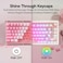 EPOMAKER DuoChrome Keycaps Set 150 Keys Cherry Profile Shine Through PBT+PC Dye-sub 65% 75% TKL 96% Full Size Custom Keyboard Keycaps Set for Mechanical Gaming Keyboard (Pink)