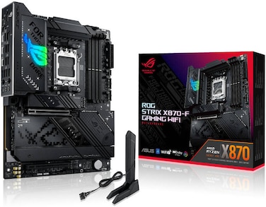 ASUS ROG Strix X870-F Gaming WiFi AM5 ATX Motherboard, AMD X870, 4x DDR5, PCIe 5.0 x16, 4x M.2   90MB1IV0-M0EAY0