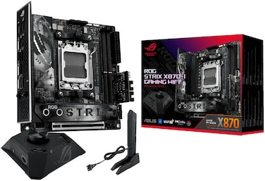 ASUS ROG Strix X870-I Gaming Wi-Fi AM5 m-ITX Motherboard, AMD X870, 2x DDR5, PCIe 5.0, 2x M.2, Wi-Fi 7, BT 5.4