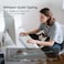 iClever GK08 Wireless Keyboard and Mouse Combo - Full-Size Ergonomic Keyboard with Number Pad, 2.4G USB, Quiet Click, 3-Level DPI, Rechargeable, Slim Design for Windows/Mac, Silver
