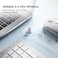 iClever GK08 Wireless Keyboard and Mouse Combo - Full-Size Ergonomic Keyboard with Number Pad, 2.4G USB, Quiet Click, 3-Level DPI, Rechargeable, Slim Design for Windows/Mac, Silver
