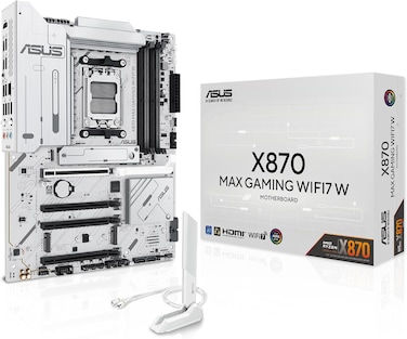 ASUS X870 Max Gaming WiFi7 Motherboard (White)