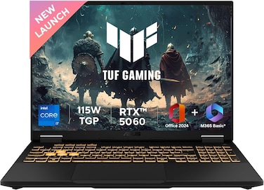 ASUS TUF F16 14th Gen Intel Core i7 14650HX Gaming Laptop Nvidia RTX 5060-8GB, WUXGA 165Hz,32GB RAM GDDR5-1TB SSD, Windows 11 Office Home 2024/Jaeger Gray FX608JMR