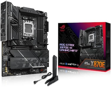 ASUS ROG Strix X870E-H Gaming WiFi 7 ATX Motherboard, AMD X870E, 4x DDR5, PCIe 5.0, 4x M.2   90MB1M90-M0EAY0