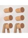 CRSWHA Natural Wood Hooks for Wall,6 Pack Wall-Mounted Wooden Hat Hooks,Modern Decorative Wooden Wall Pegs for Entryway Wall,Heavy Duty Coat Hanger Hooks for Hanging Bags,Towels,Purse(Beech Wood)