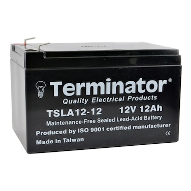 Terminator Rechargeable Sealed Lead Acid Battery 12Volts -12Ah (Taiwan)
