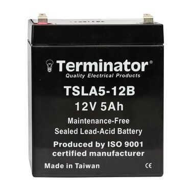 TERMINATOR RECHARGEABLE SEALED LEAD ACID BATTERY 12V 5Ah
